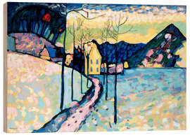 Wood print Winter Landscape