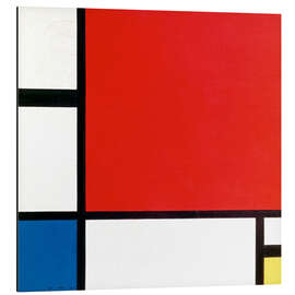 Magnettafel Komposition mit Rot, Gelb und Blau