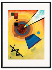 Gerahmter Kunstdruck Grün und Rot