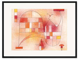 Gerahmter Kunstdruck Gelb Rosa