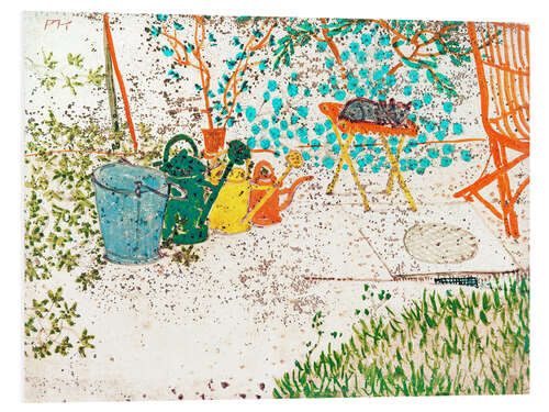 Foam board print Garden scene