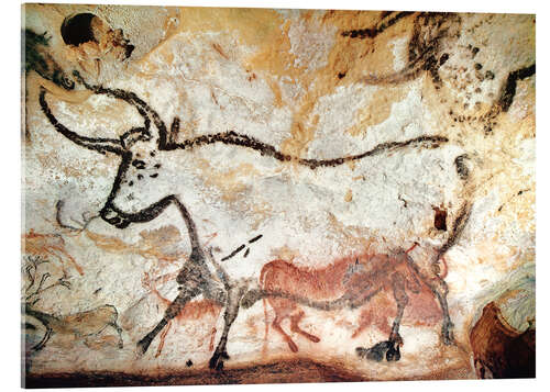 Akryylilasitaulu Bull, Lascaux cave