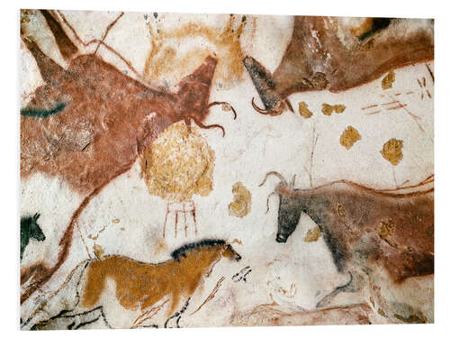 Quadro em PVC Cave painting of a dun horse at Lascaux