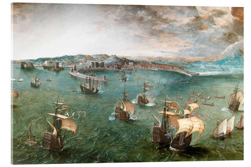 Tableau en verre acrylique Port de Naples