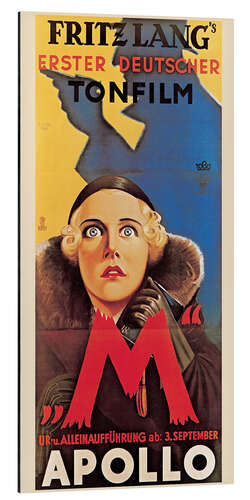 Aluminium print Fritz Lang's movie 'M'