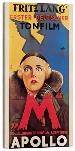 Quadro em tela O filme de Fritz Lang 'M'