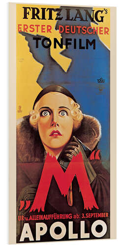 Foam board print Fritz Lang's movie 'M'