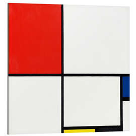 Cuadro de aluminio Composition with red, blue and yellow