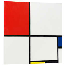 Foam board print Composition with red, blue and yellow