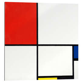 Gallery print Composition with red, blue and yellow