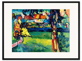 Gerahmter Kunstdruck Oberbayerische Kleinstadt (Murnau)