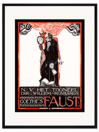 Gerahmter Kunstdruck Plakat für Goethes Faust