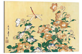 Magnettafel Chinesische Glockenblume und Libelle. Aus 'Die große Blumenserie'.