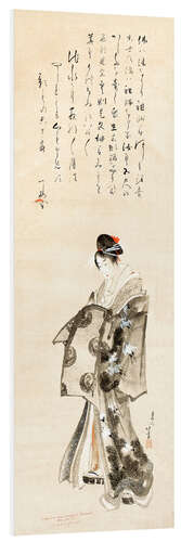 Foam board print Standing courtesan