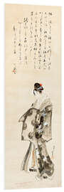 Foam board print Standing courtesan