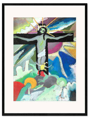 Ingelijste kunstdruk Crucified Christ