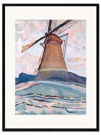 Gerahmter Kunstdruck Windmühle