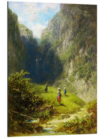 Magnettafel Heuernte im Hochgebirge