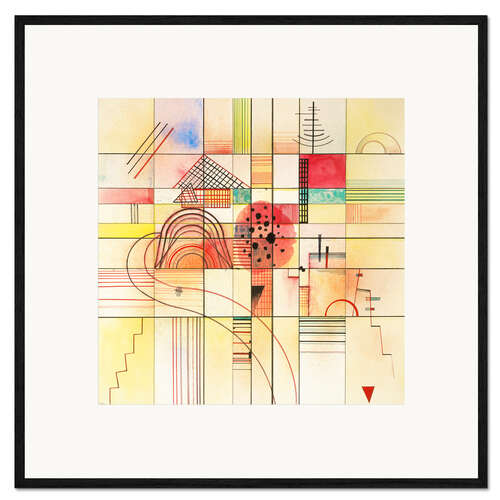 Plakat artystyczny premium w ramie Diversified rectangles