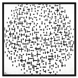 Gerahmter Kunstdruck Komposition mit Linien