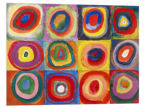 Bilde på skumplate Colour study - squares and concentric rings