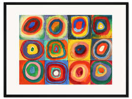 Gerahmter Kunstdruck Quadrate mit konzentrischen Ringen, 1913