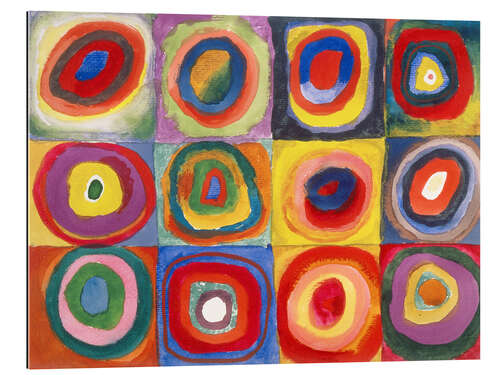 Galleriataulu Colour study - squares and concentric rings