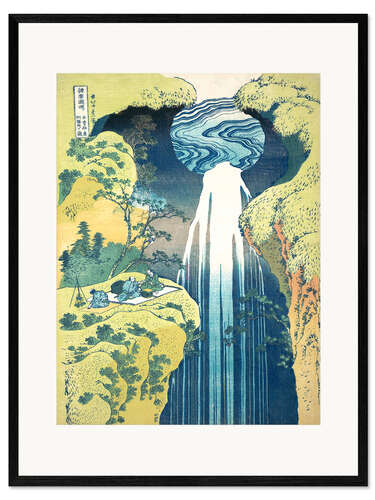 Gerahmter Kunstdruck Der Wasserfall von Amida hinter der Kiso-Straße