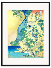 Gerahmter Kunstdruck Reisende beim Aufstieg eines steilen Berges