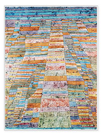 Poster  Hoofd- en zijwegen - Paul Klee