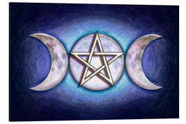 Alumiinitaulu Moon Pentagram - Triple Moon