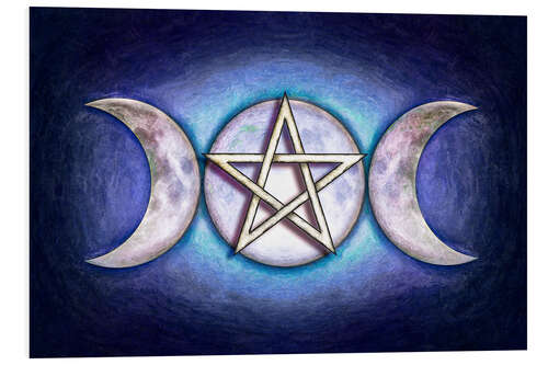 PVC-tavla Moon Pentagram - Triple Moon