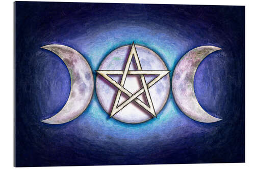 Gallery print Moon Pentagram - Triple Moon