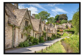 Gerahmter Kunstdruck Arlington Row in Bibury, Cotswolds, Gloucestershire (England)