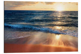 Magnettafel Sonnenuntergang am Meer