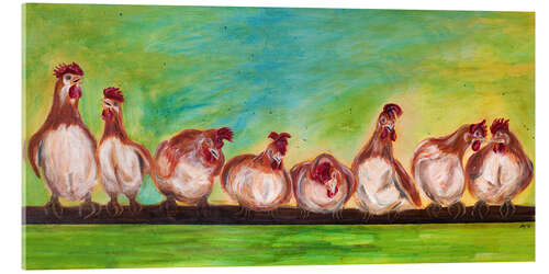 Acrylic print chicken run