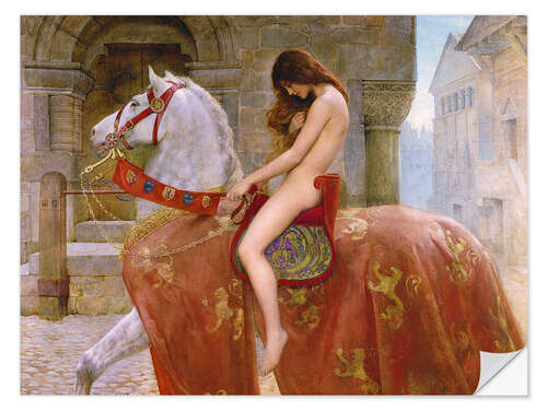 Wandsticker Lady Godiva (Detail)