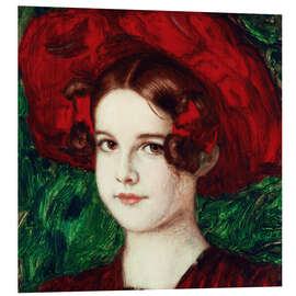 Foam board print Mary with a Red Hat