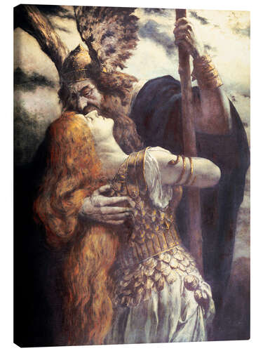 Canvas print The Valkyrie: Wotan's Farewell to Brünnhilde