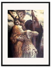 Gerahmter Kunstdruck Die Walküre: Wotans Abschied von Brünnhilde