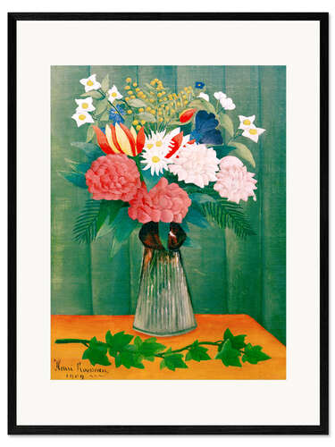 Ingelijste kunstdruk Bouquet on the branch of ivy