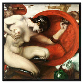 Gerahmter Kunstdruck Verwundete Amazone