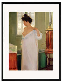 Gerahmter Kunstdruck Vor dem Bad