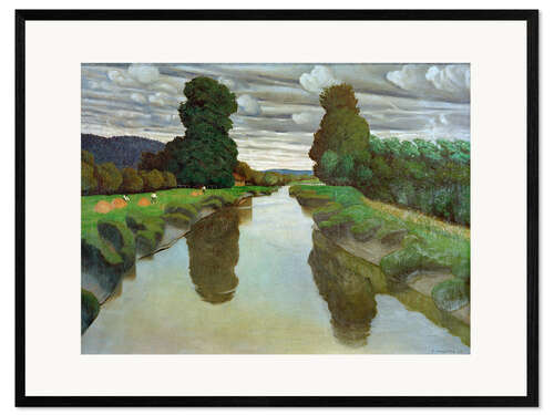 Framed art print The river Risle near Berville