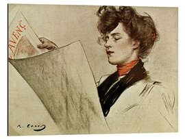 Magnettafel Dame liest L'Avenç