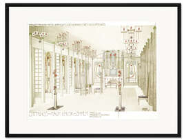 Gerahmter Kunstdruck Empfangsraum und Musikzimmer