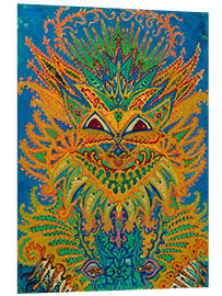 Foam board print Kaleidoscope Cats: Cats pattern on blue