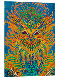 Gallery print Kaleidoscope Cats: Cats pattern on blue