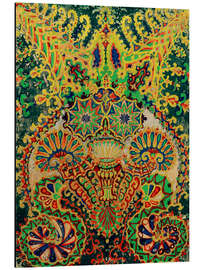 Magnettafel Kaleidoskop-Katzen: Tierkopfmuster