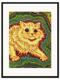 Gerahmter Kunstdruck Kaleidoskop-Katzen: Elektrische Katze